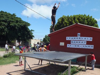 all day fun on our blacktop trampoline