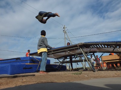 our double mini trampoline in better times