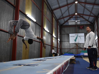 on the tumbling track in Port Elizabeth